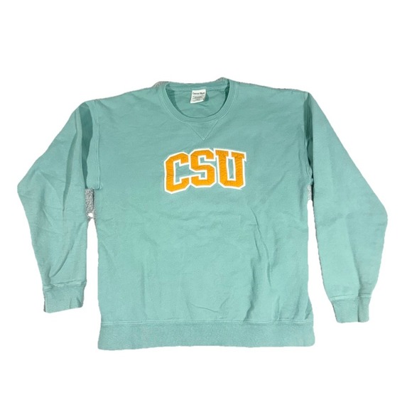 Large Comfort Wash Green CSU Crew Neck‎ Sweatshirt - Picture 2 of 5